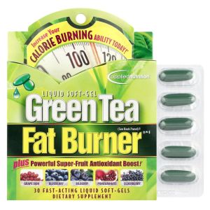 <b>어윈</b>네츄럴 (아이허브) <b>녹차</b> Fat Burner  30 빠른 효과 액상 소프트젤 해외직구