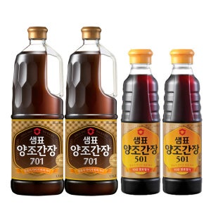 샘표 샘표 양조간장701 1.7L 2개 + 양조간장 501 500ml 2개