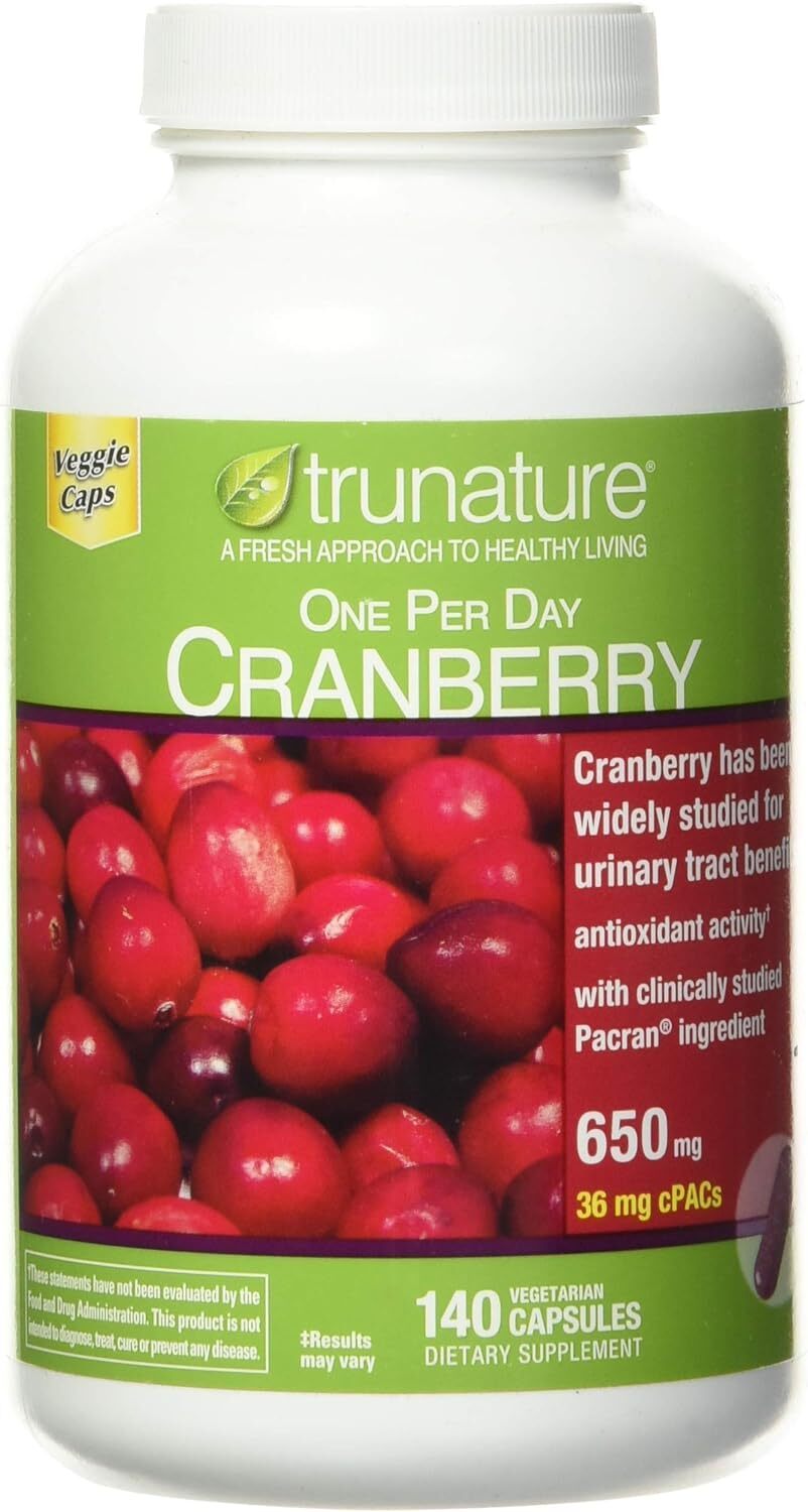 <b>trunature</b> <b>트루네이처</b> 크랜베리 650mg 140 베지터리안 캡슐  1개