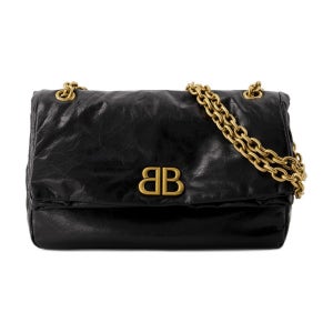 발렌시아가 모나코 스몰 체인 가방 블랙 765966 2AAR8 1000 호보백 s 가죽 Monaco Hobo Bag S Leather Black