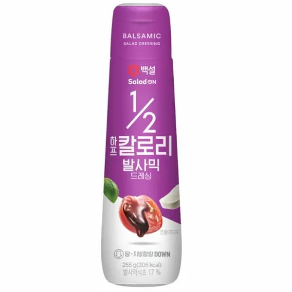 백설 당 <b>지방</b> 다운 하프칼로리 발사믹드레싱 식단관리 255g  1개