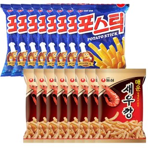 농심 농심 포스틱 84g x 8봉 + 매운 새우깡 8봉