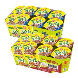 오뚜기 오뚜기 컵누들 소컵2종 기획(우동맛/매콤찜닭맛) 6개입 x 4팩(총24개입)