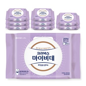 크리넥스 NEW 크리넥스 마이비데 센서티브케어 캡 40매 9팩 화장실 물티슈 고보습