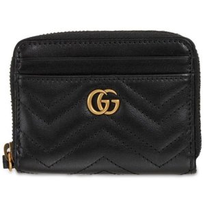 구찌 마몽트 GG MARMONT 마틀라세 레더 지퍼 카드홀더 블랙 671772 DTDHT 1000 671772DTDHT1000