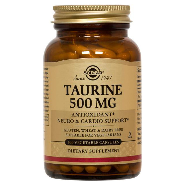 솔가 <b>타우린 500mg</b> 베지터블 캡슐 글루텐 프리 비건  100정  1개