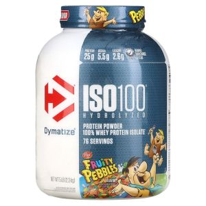 <b>다이마티즈뉴트리션</b> (아이허브) 가수 분해 ISO100 100% 분리유청단백질 프루티 페블 2.3kg(5lb) 해외직구