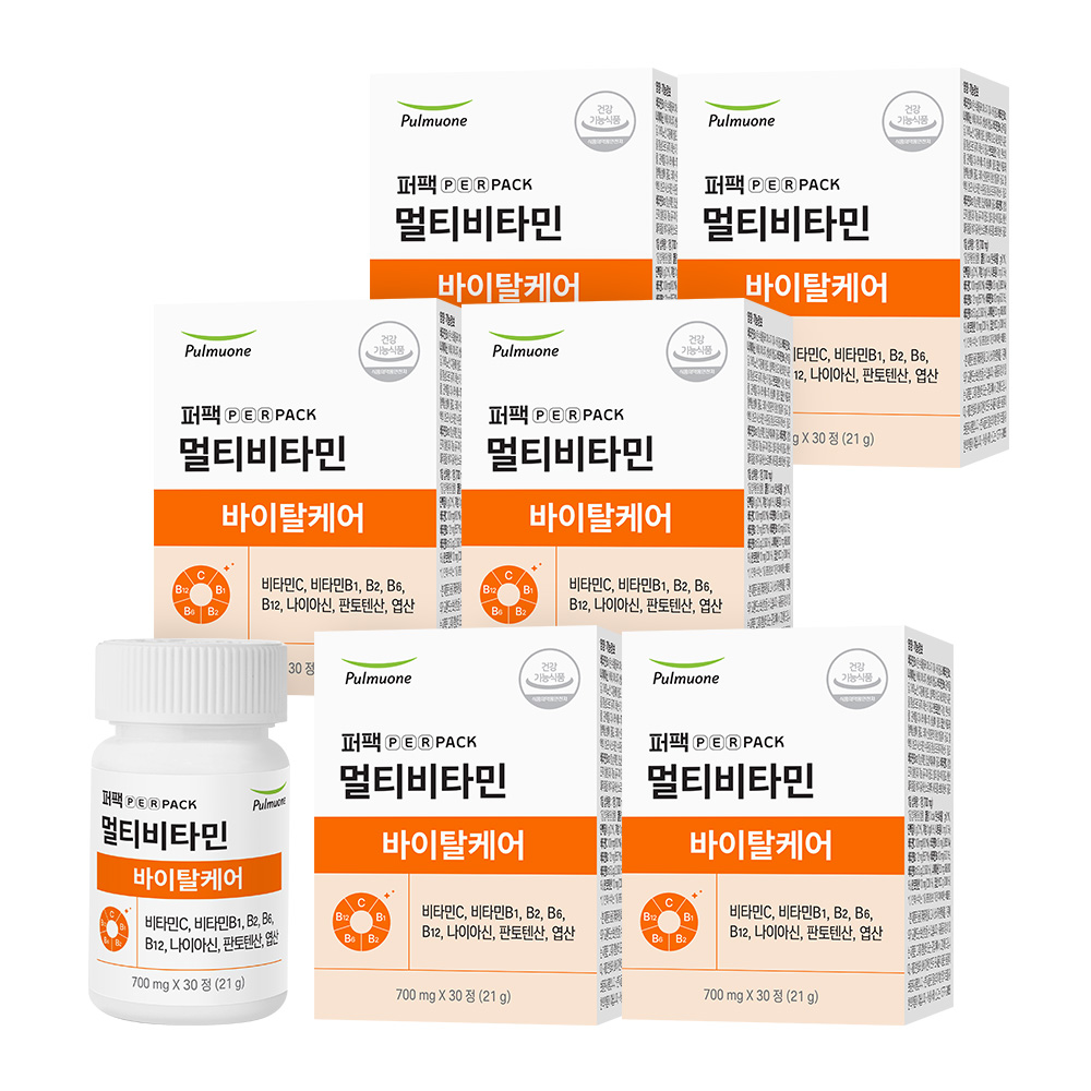 퍼팩 멀티<b>비타민</b> 바이탈케어 6병 <b>비타민</b>B/<b>C</b>