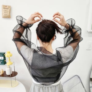 블랙 시스루 볼레로 가디건, 생일선물, 아트핑고