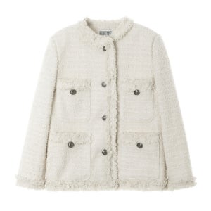 [카키포인트] Antique Tweed Jacket (ivory) P00000SL