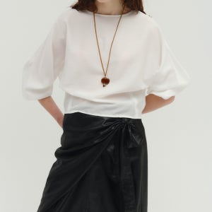 [솔티페블] CUPRA BALLOON BLOUSE [WHITE] SK1C2MSL22WHA