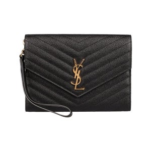 생로랑 모노그램 퀼팅 클러치  617662 BOW01 1000