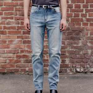 [플랙] 슬림 스트레이트 쿨맥스 데님팬츠 M07 미드 블루 PJTI2BEM075MI1