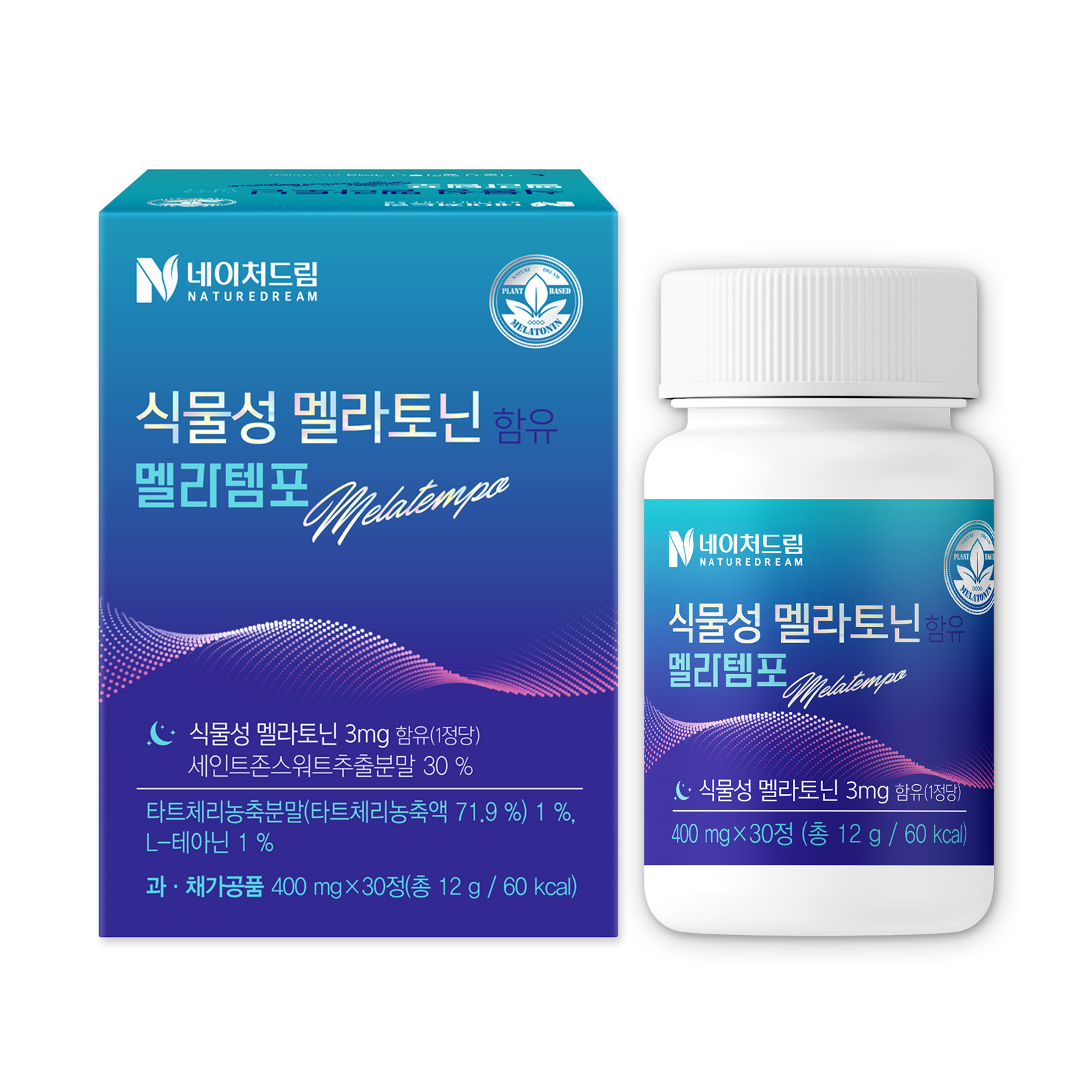 <b>네이처드림</b> 식물성 멜라토닌 함유 멜라템포 400mg x 30정