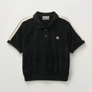 [세터] (W) 로턴 테리 피케 폴로 반팔 티셔츠 블랙 SA252WTS16BLK0