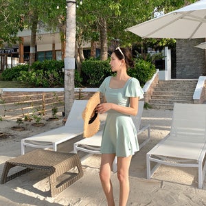 [MADE] 세렌 반팔 원피스수영복 (S,M,L,XL)