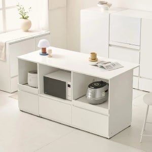 코디 E0 폭깊은 광파오븐 아일랜드 홈바 식탁 렌지대 수납장 1600X750 YDF237C