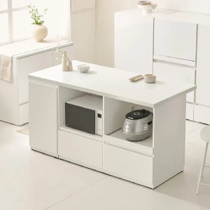 코디 E0 폭깊은 광파오븐 인조대리석 아일랜드 홈바 식탁 렌지대 수납장 1600X750 YDF235C