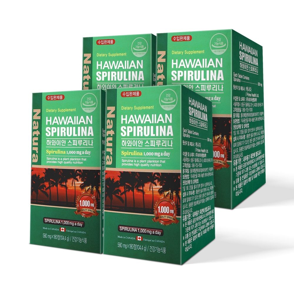 하와이안 <b>스피루리나</b> 180정 4개 / 12개월분 피부에좋은 스피루나 스피리루나 스피루니아
