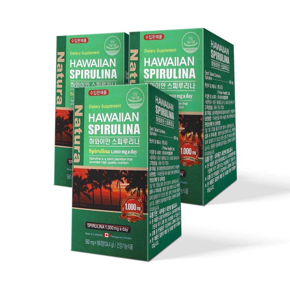 하와이안 <b>스피루리나</b> 180정 3개 / 9개월분 피부에좋은 스피루나 스피리루나 스피루니아