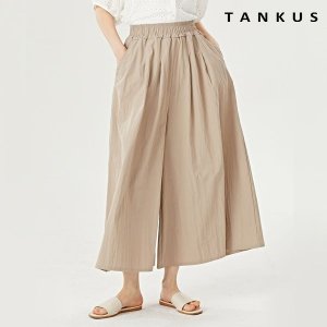 탱커스 핀턱 밴딩 와이드핏 오버 치마 바지 (TW2PT025L0)