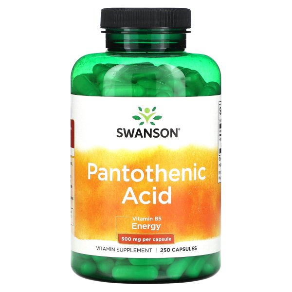 스완슨 Swanson <b>Pantothenic Acid</b> 500 mg 250 Capsules