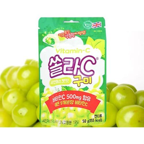 <b>고려은단</b> 쏠라C 구미 샤인머스켓맛 50g 1봉
