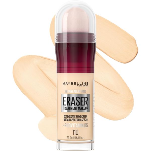 MAYBELLINE 메이블린 인스턴트 에이지 리와인드 지우개 트리트먼트 메이크업 SPF 18 <b>항노화</b> 컨실러 고지 베리와 콜라겐 함유 크리미 아이보리 1개  0.68 플로우 온스 (