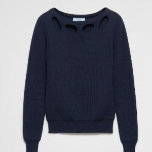 프라다 스웨터 P24P2RSOOO 17BH F0008 BLEU 25SS SCOLLO BARCA P24P2RSOOO17BHF0008