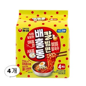 농심 배홍동 칼빔면 칼국수 128g 16개