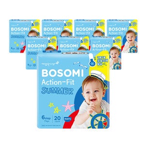 보솜이 보솜이 액션핏 썸머 팬티 점보 20매 x 8팩