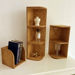 로크 원목 책꽂이 우드 2단 미니 소형 책꽂이, 우드보이