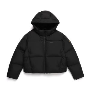 내셔널지오그래픽 N244WDW851 여성 카이만 숏기장 구스 후디 다운 점퍼 택1