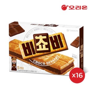 오리온 비쵸비 초코비스킷(5p) x 16개