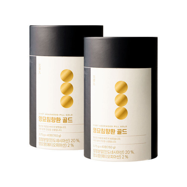 <b>JW중외제약</b> <b>JW중외제약</b> 영묘 침향환 골드 40환(데일리 지관) X 2개 활력 <b>기력</b> 건강환 쇼핑백포함  선물포장 쇼핑백포함