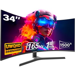 34인치 울트라와이드 커브드 게이밍 모니터 165Hz UWQHD 4k 27인치 모니터 180Hz FHD 커브드 컴퓨터 화면 Gawfolk 할인중  88cm  34inch 4k 16