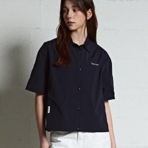 캘빈클라인스포츠 캘빈클라인 스포츠 여성 우븐 반팔 셔츠자켓 (네이비)