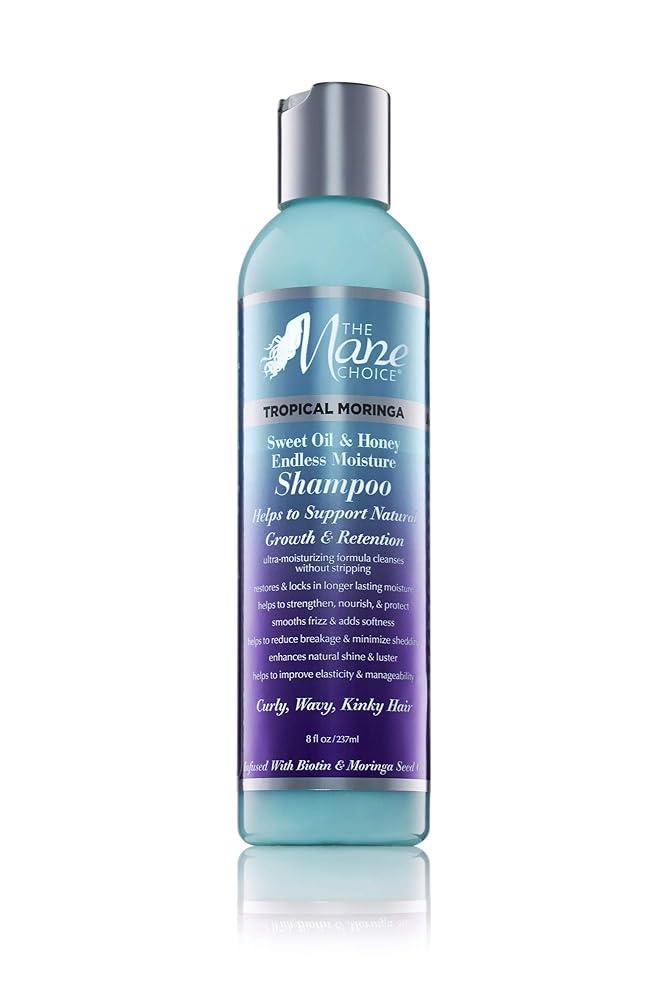 The <b>Mane Choice</b> Tropical Moringa 스위트 오일 앤 허니 엔드리스 모이스처 샴푸 곱슬거림 및 파손 감소 건조하고 부서지기 쉬운 <b>모발</b>을 강화하고 영양을  Th