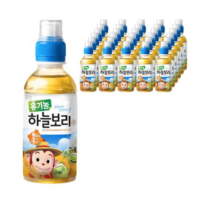 웅진 유기농 하늘보리차 200ml 24개 건강 <b>감기</b>예방 신진대사 항산화 비타민c 체중감량