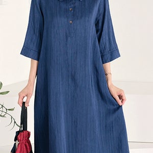 [싹쓰리 시즌오프][로즈맘제작]명은카라풍기인견원피스