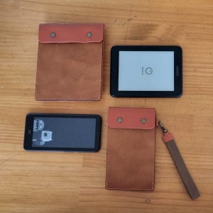 [무료각인] 액정 보호 잘 되는 가죽 이북리더기 파우치, 에피소드구삼공구삼