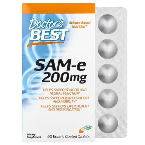 <b>Doctor</b>’s Best, SAMe, 200mg, 장용성 정제 60정