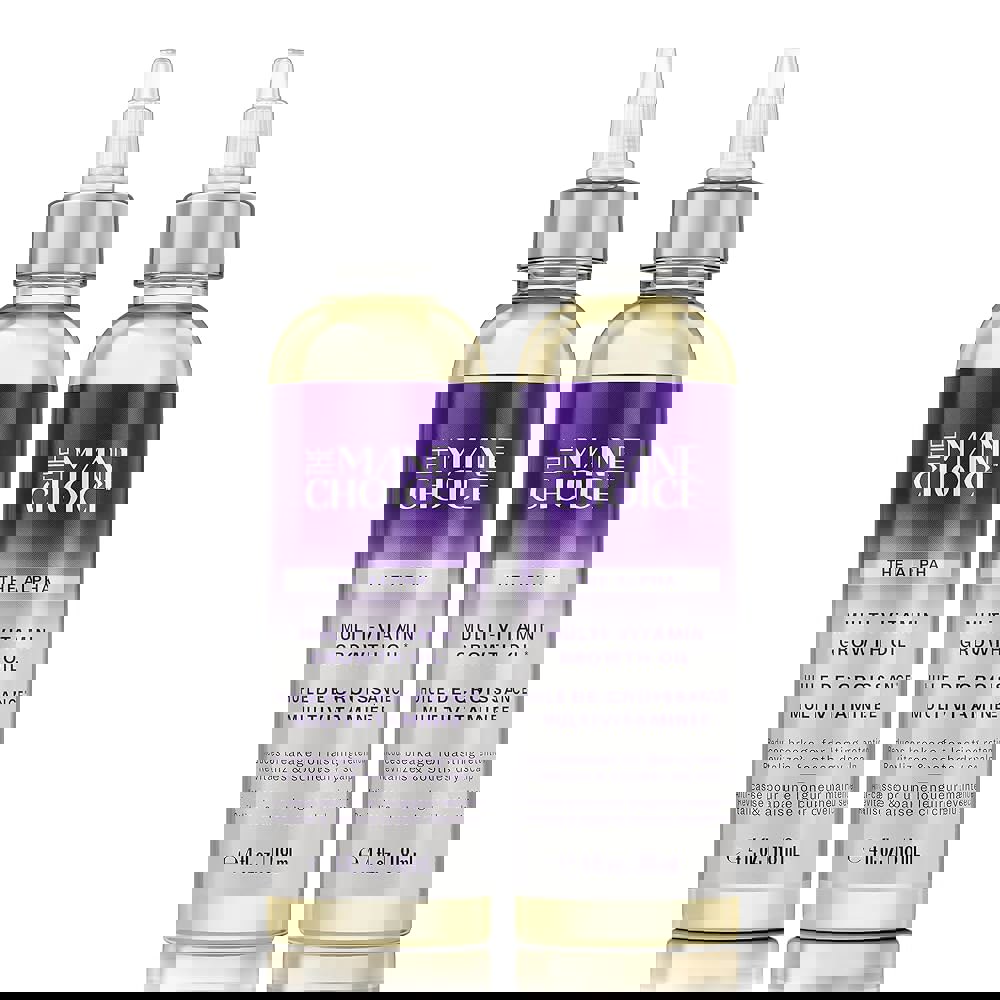 마네 초이스 알파 멀티 비타민 두피 건강한 <b>모발</b> 오일 4 Fl Oz 1 팩 비오틴 C 로즈마리 쌀 추출물 호호바 티트리 &amp; 피스터 경량 및 논-그리스 함유 영양  2팩  2개  1