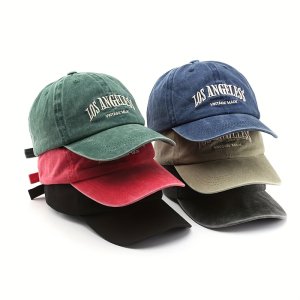 로스앤젤레스캡모자 6가지 색상이 제공됩니다, LOS ANGELLES 세탁된 부드러운 상단 자수 야구 모자, 야외 미국 가우보이 빈티지 모자