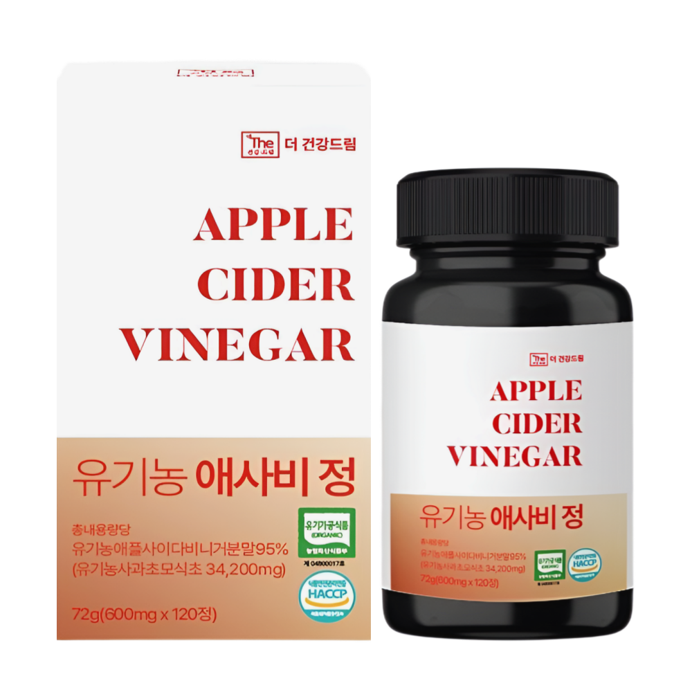 더건강드림 유기농 <b>애사비</b> 정 95% <b>600mg</b>  1개  120정