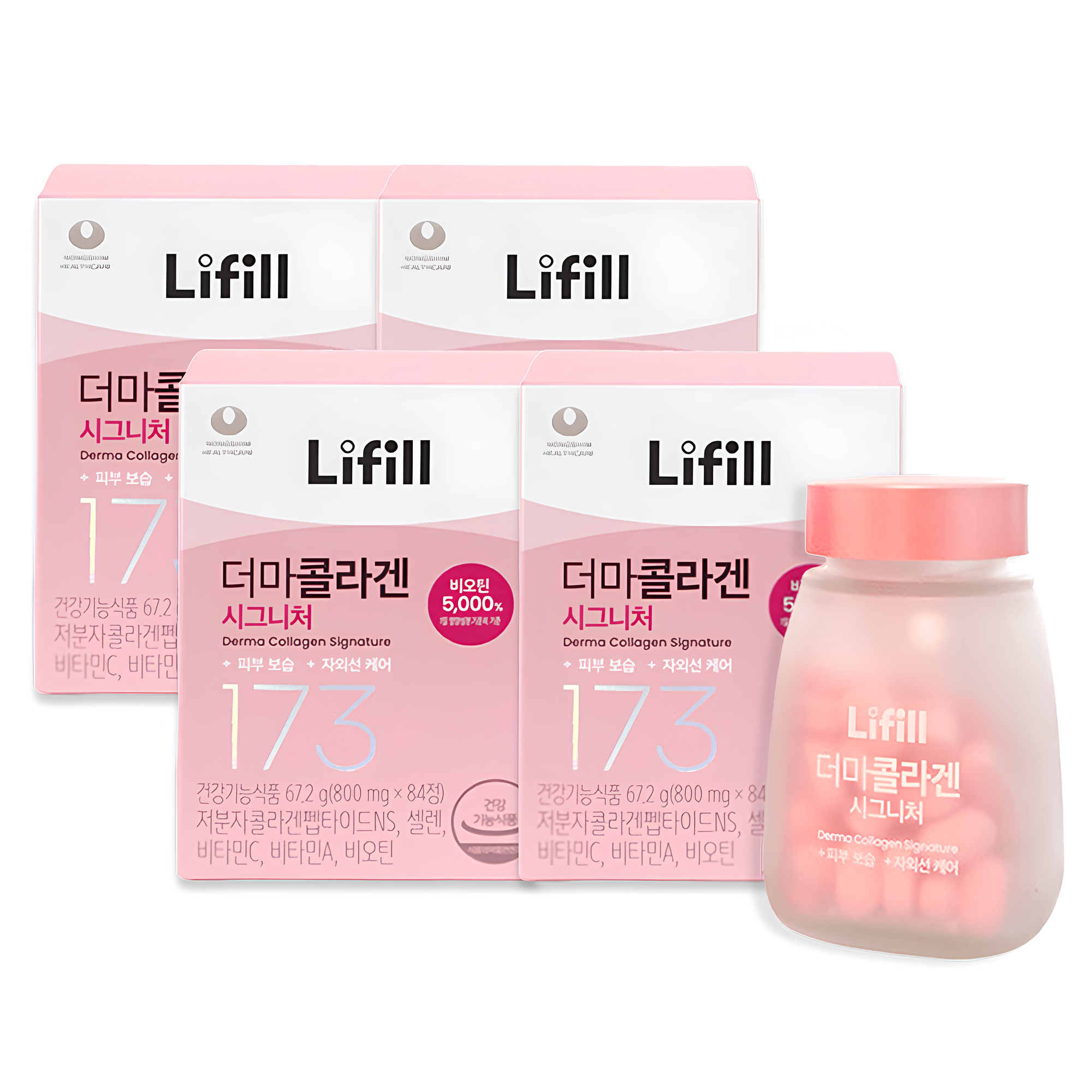 라이필 더마콜라겐 시그니처 <b>농심</b> 초저분자 어린피쉬콜라겐 <b>피부</b>보습 영양제  84정  4박스