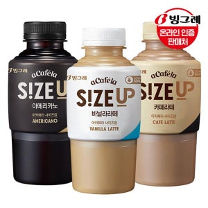 빙그레 아카페라 사이즈업 펫커피 350ml 40병 / 아메리카노 카페라떼 바닐라라떼