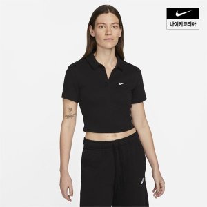 [롯데백화점] 나이키 NSW 에센셜 여성 반팔 폴로 탑 DV7885-010 LE1217205862