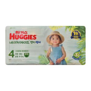 하기스 하기스 네이처메이드 썸머 팬티형 기저귀 4단계 남여공용 48p X 1팩 / 2025년형