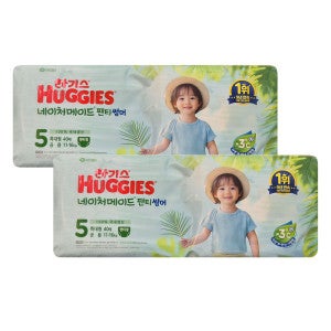 하기스 하기스 네이처메이드 썸머 팬티형 기저귀 5단계 남여공용 40p X 2팩 / 2025년형
